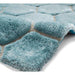 Noble House NH30782 Plush Geometric 3D Hexagon Hand-Carved High-Density Acrylic Shaggy Blue Rug