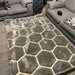 Noble House NH30782 Plush Geometric 3D Hexagon Hand-Carved High-Density Acrylic Shaggy Grey/White Rug