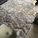 Noble House NH30782 Plush Geometric 3D Hexagon Hand-Carved High-Density Acrylic Shaggy Grey/Yellow Rug