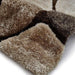 Noble House NH5858 Plush Geometric 3D Pebbles Hand-Carved High-Density Acrylic Shaggy Beige/Brown Rug