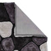 Noble House NH5858 Plush Geometric 3D Pebbles Hand-Carved High-Density Acrylic Shaggy Black/Grey Rug