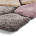 Noble House NH5858 Plush Geometric 3D Pebbles Hand-Carved High-Density Acrylic Shaggy Grey/Rose Rug