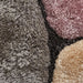 Noble House NH5858 Plush Geometric 3D Pebbles Hand-Carved High-Density Acrylic Shaggy Grey/Rose Rug