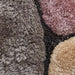 Noble House NH5858 Plush Geometric 3D Pebbles Hand-Carved High-Density Acrylic Shaggy Grey/Rose Rug