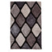 Noble House NH9247 Plush Geometric 3D Diamond Hand-Carved High-Density Acrylic Shaggy Black/Grey Rug