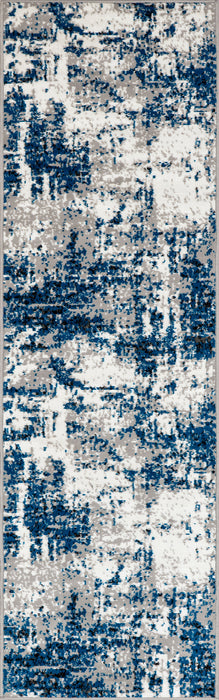 Tappeto Nola con schizzi astratti blu 120x180 cm