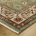 Nomad 532 L Traditional Persian Medallion Border Wool Green/Multicolour Low Flat-Pile Rug