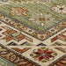 Nomad 532 L Traditional Persian Medallion Border Wool Green/Multicolour Low Flat-Pile Runner