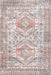 Nordic Emblems Machine Washable Rug in Brick Color