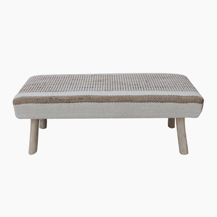 Nordic Jute Wool Bench for Mid-Century Interior Décor