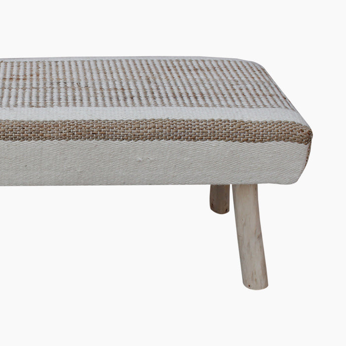 Nordic Jute Wool Bench for Mid-Century Interior Décor