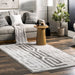Normani Machine Washable Striped Rug 120x180 cm Light Grey