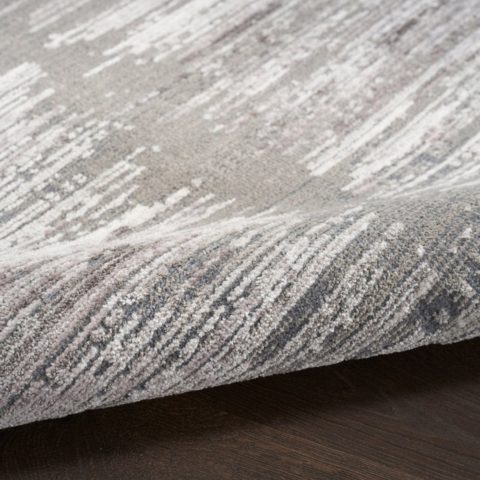 Nourison Abstract Hues ABH03 Grey/White Runner Rug