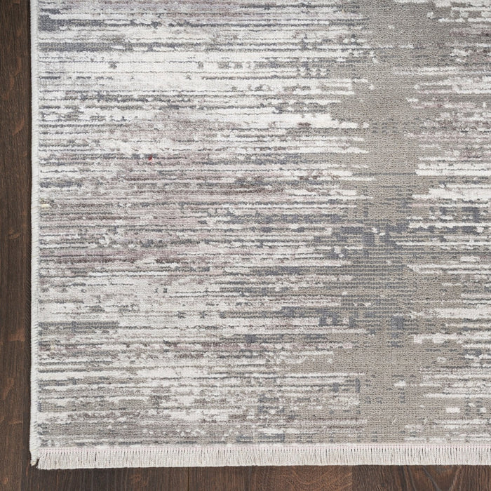 Nourison Abstract Hues ABH03 Grey/White Runner Rug