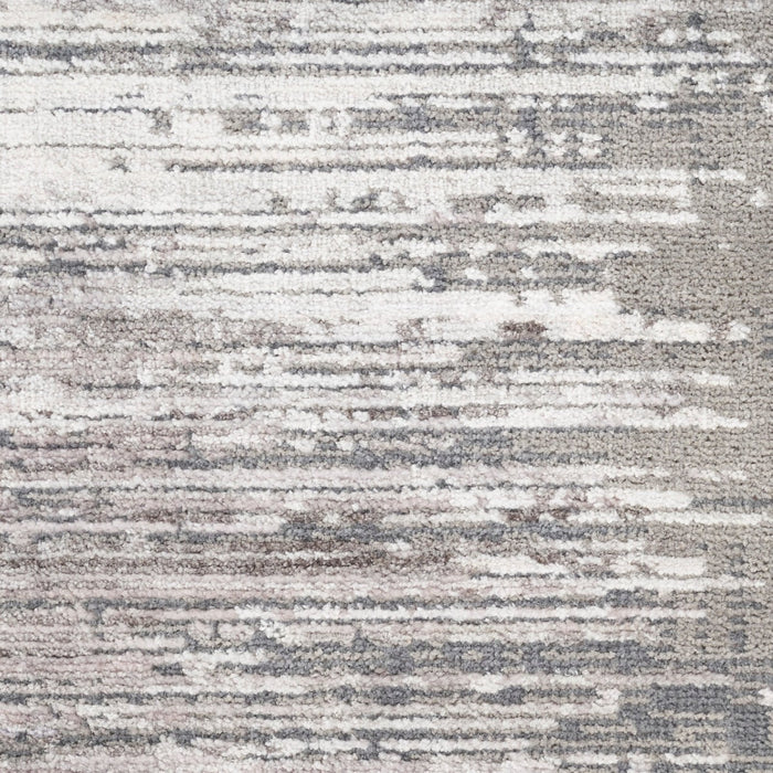 Nourison Abstract Hues ABH03 Grey/White Runner Rug