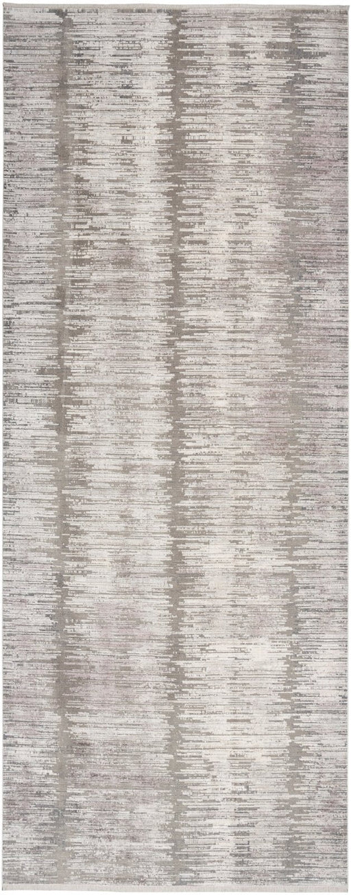 Nourison Abstract Hues ABH03 Grey/White Runner Rug