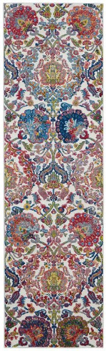Nourison Ankara ANR06 Ivory Blue Runner Rug