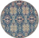 Nourison Ankara ANR16 marineblauw veelkleurig rond vloerkleed