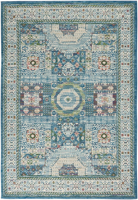 Tappeto Nourison Ankara Global ANR17 Avorio Azzurro