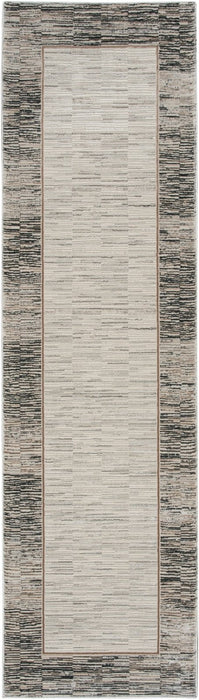 Nourison Desire DSR02 Grey Black Runner Rug