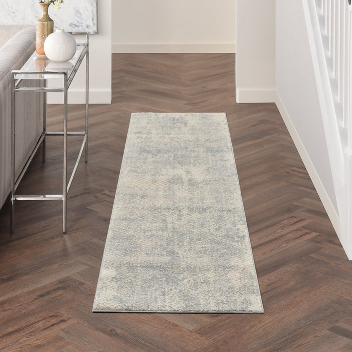 Nourison Exhale EXL01 Light Grey Runner Rug