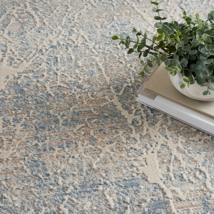 Nourison Exhale EXL02 Beige Blue Rug