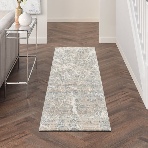 Nourison Exhale EXL02 Beige Blue Runner Rug