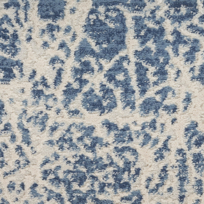 Nourison Exhale EXL02 Navy Ivory Runner Rug