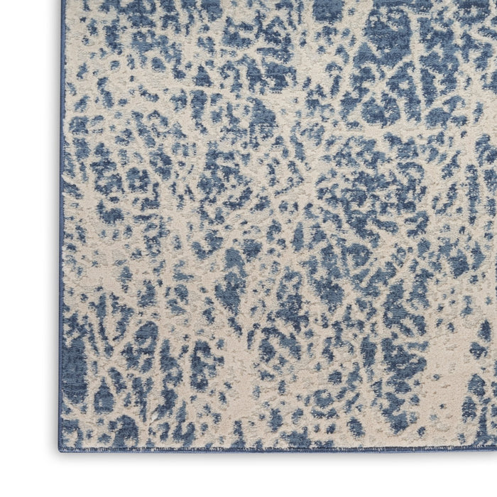 Nourison Exhale EXL02 Navy Ivory Runner Rug