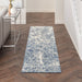 Nourison Exhale EXL02 Navy Ivory Runner Rug