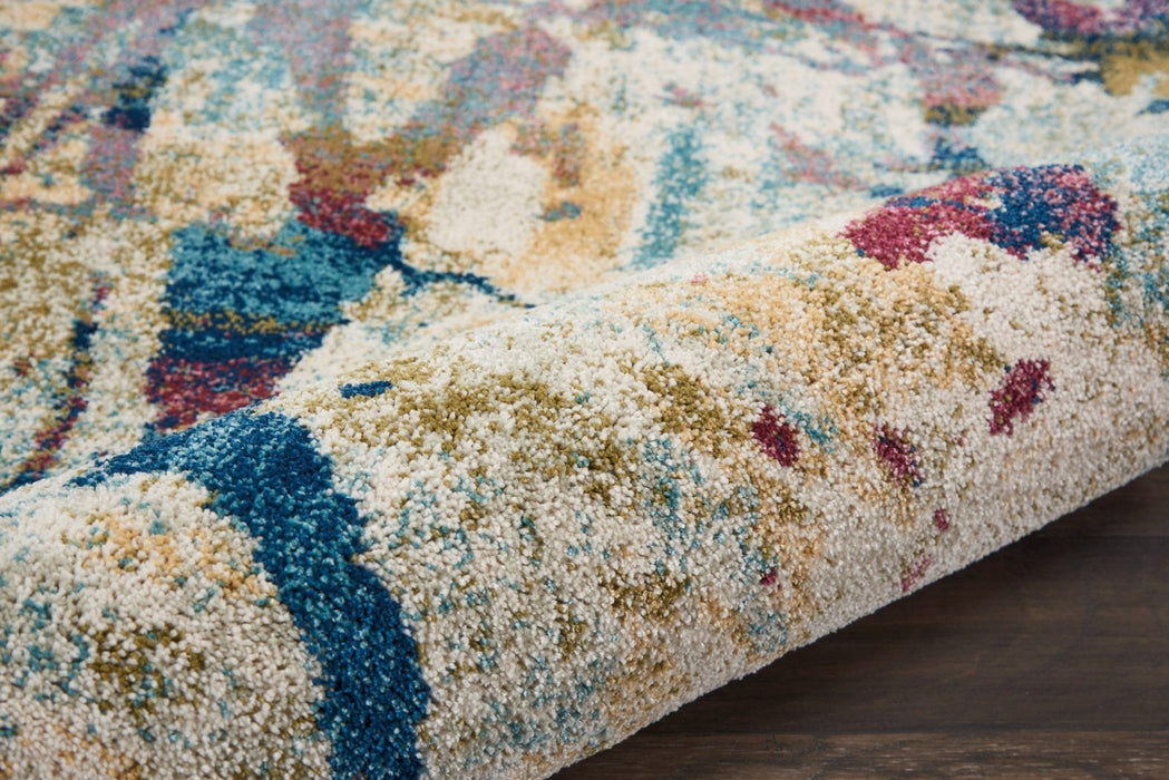 Nourison Fusion FSS10 Cream Multi Rug