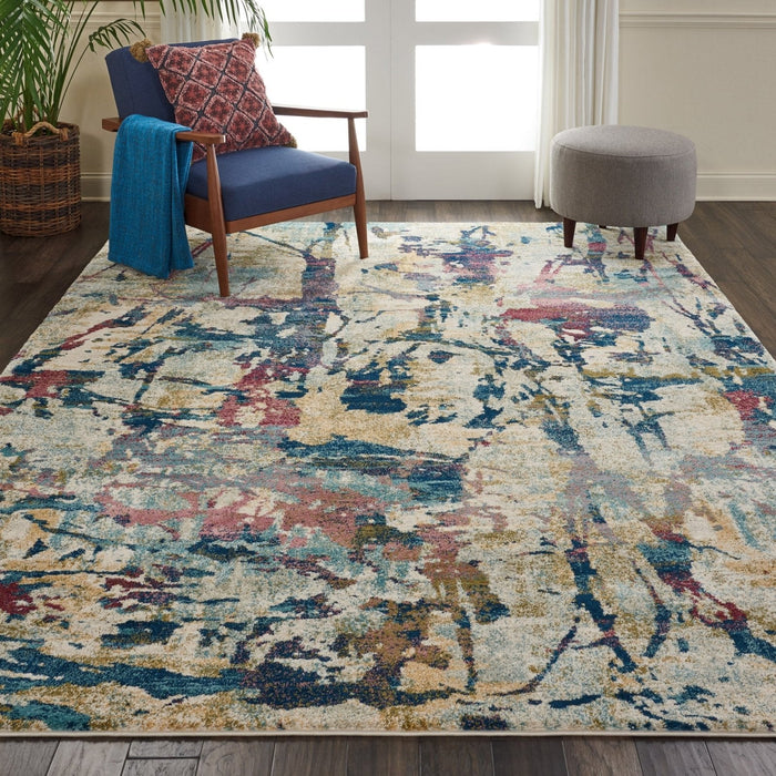 Nourison Fusion FSS10 Cream Multi Rug