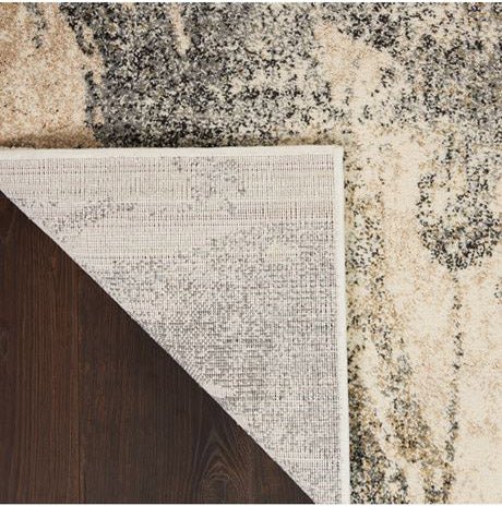 Nourison Fusion FSS16 Cream Grey Rug