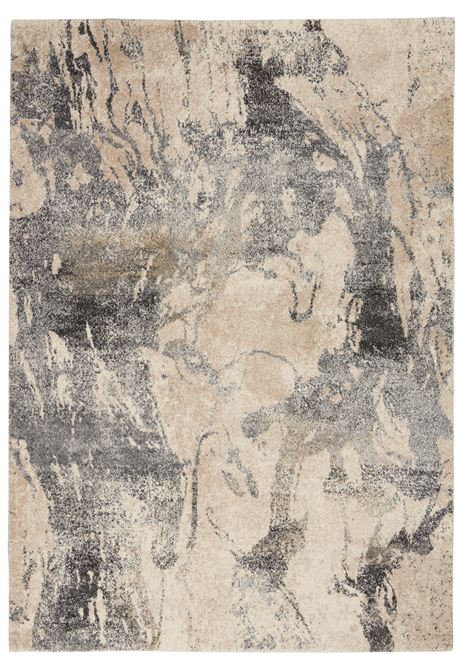 Nourison Fusion FSS16 Cream Grey Rug
