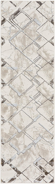 Nourison Glitz GLZ02 IVGRY Runner Rug