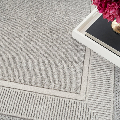 Nourison Glitz GLZ07 Silver Runner Rug