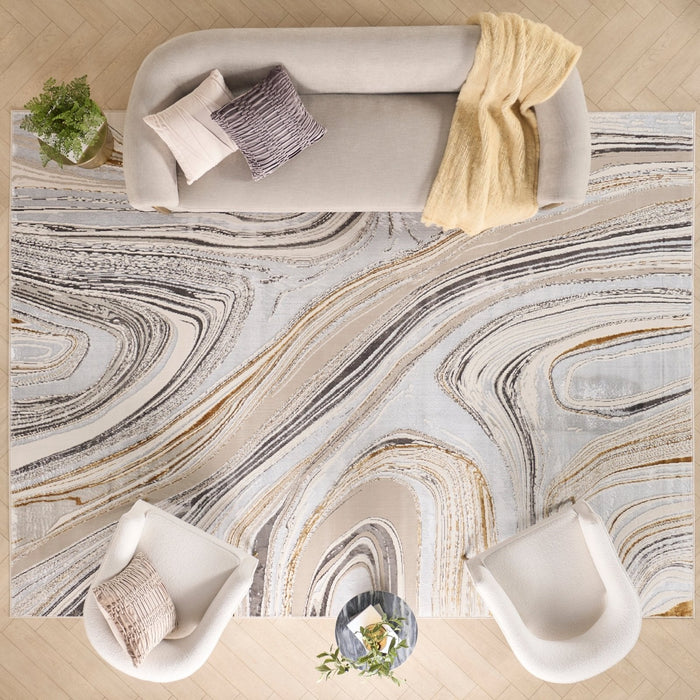 Nourison Glitz GLZ21 GRYGD Rug
