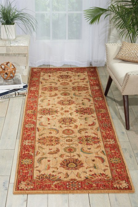 Nourison Living Treasures LI04 Ivory/Red Runner Rug