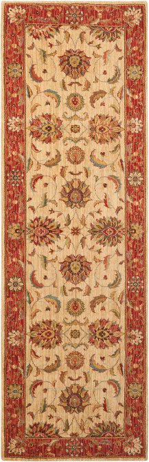 Nourison Living Treasures LI04 Ivory/Red Runner Rug