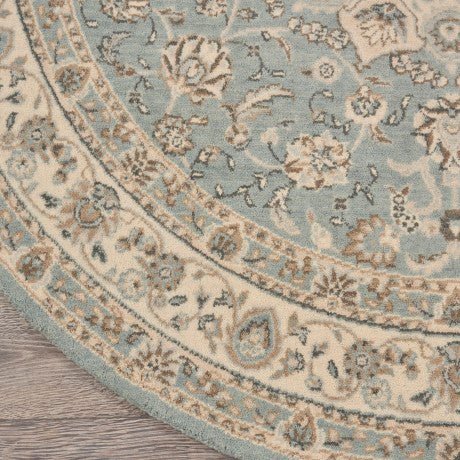 Nourison Living Treasures LI05 Aqua Round Rug