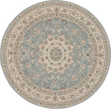 Nourison Living Treasures LI05 Aqua Round Rug