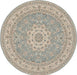 Nourison Living Treasures LI05 Aqua Round Rug