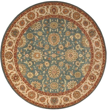 Nourison Living Treasures LI05 Aqua Round Rug