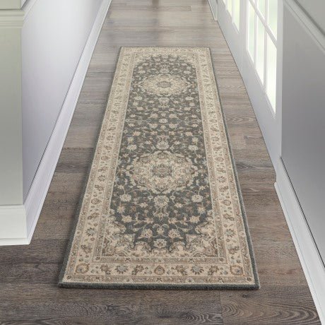 Nourison Living Treasures LI15 Grey Ivory Runner Rug