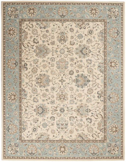 Nourison Living Treasures LI16 Aqua Ivory Rug