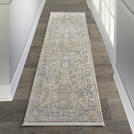 Nourison Lustrous Weave LUW01 Tappeto runner avorio/blu