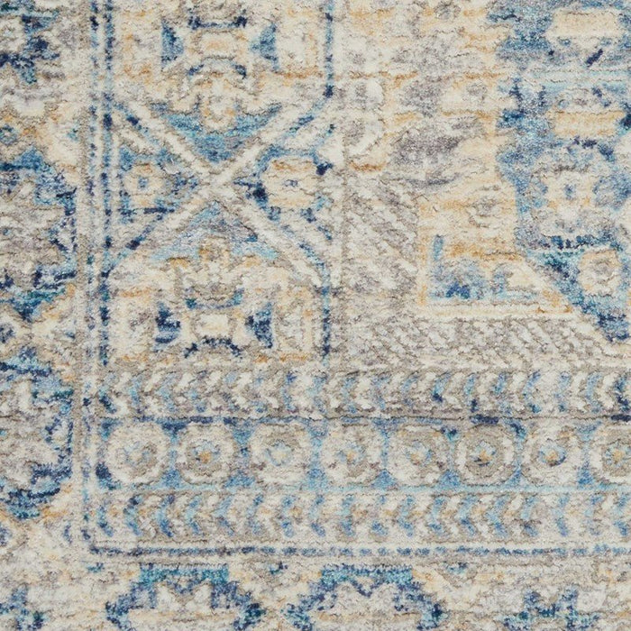 Nourison Lustrous Weave LUW02 Tappeto runner blu/avorio