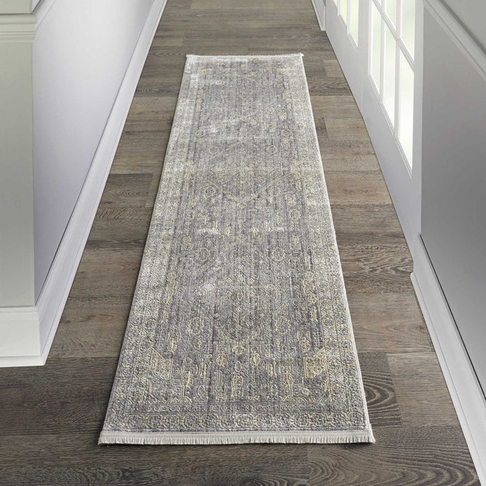 Nourison Lustrous Weave LUW02 Grey / Beige Runner Rug