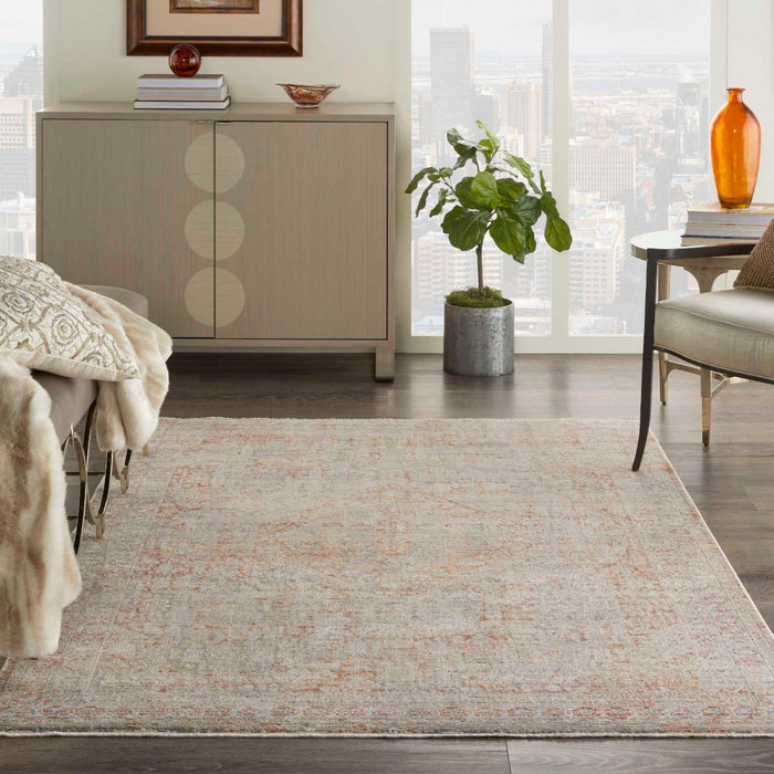 Nourison Lustrous Weave LUW02 Grey / Brick Rug