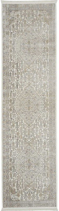 Nourison Lustrous Weave LUW02 Ivory / Beige Runner Rug